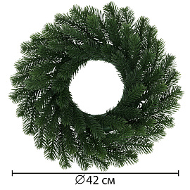 Венок новогодний, диаметр 42 см "Волшебство", литой ПЭТ, ЗОЛОТАЯ СКАЗКА, 592516