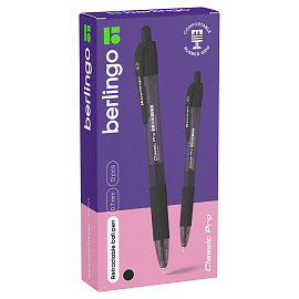 Ручка шариковая автоматическая Berlingo "Classic Pro" черная, 0,7мм, грип фото Ручка шариковая автоматическая Berlingo "Classic Pro" черная, 0,7мм, грип