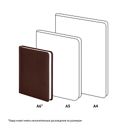 Ежедневник недатированный, А6, 136л., кожзам, OfficeSpace "Winner", коричневый