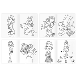 Суперраскраска на склейке А4, 40 стр., ТРИ СОВЫ "Для стильных девочек