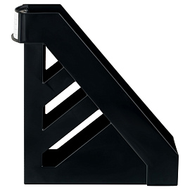 Лоток для бумаг вертикальный СТАММ "Стандарт", черный, ширина 100мм фото Лоток для бумаг вертикальный СТАММ "Стандарт", черный, ширина 100мм