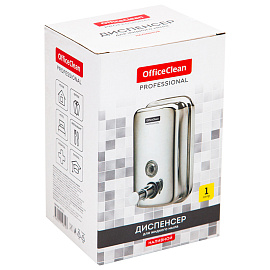 Диспенсер для жидкого мыла OfficeClean Professional, наливной, механический, нержавеющая сталь, 1л фото Диспенсер для жидкого мыла OfficeClean Professional, наливной, механический, нержавеющая сталь, 1л
