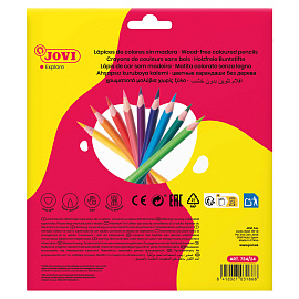 Карандаши цветные Jovi Wood-less 24 цвета трехгранные