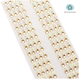 Наклейки акриловые MESHU "Gold line", 25*7,8см, стразы, 308 наклеек, инд. уп., европодвес фото Наклейки акриловые MESHU "Gold line", 25*7,8см, стразы, 308 наклеек, инд. уп., европодвес