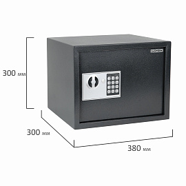 Сейф мебельный DASWERK SC-300EL (300х380х300 мм), электронный замок, графит, 291346