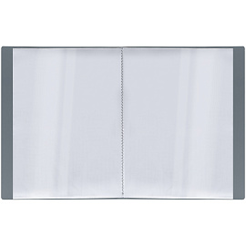 Папка с 40 вкладышами СТАММ "Стандарт" А4, 21мм, 600мкм, пластик, серая фото Папка с 40 вкладышами СТАММ "Стандарт" А4, 21мм, 600мкм, пластик, серая