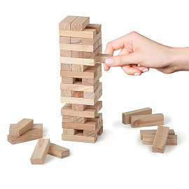 Игра настольная "БАШНЯ", 54 деревянных блока, BRAUBERG HOBBY, 665492 фото Игра настольная "БАШНЯ", 54 деревянных блока, BRAUBERG HOBBY, 665492