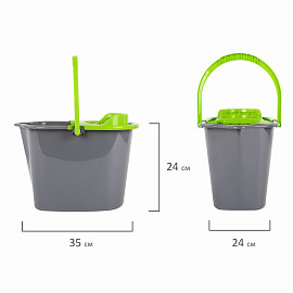 Ведро с отжимом York 10 л пластик (сливной носик)