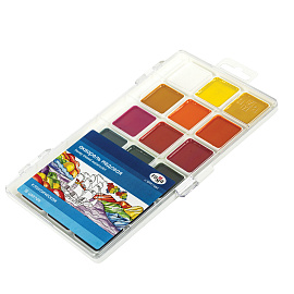 Краски акварельные Гамма Классическая медовые 18 цветов