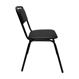 Стул для посетителей РС42, черный каркас, кожзам черный фото Стул для посетителей РС42, черный каркас, кожзам черный