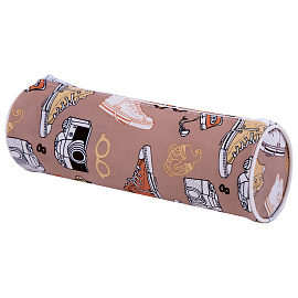 Пенал-тубус ПИФАГОР, мягкий, "HOLIDAY", 20х7 см, 229269