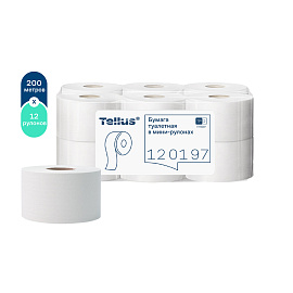 Бумага туалетная 200 метров, TORK (Система T2) UNIVERSAL, 1-слойная, КОМПЛЕКТ 12 рулонов, 120197