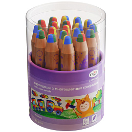 Карандаш с многоцветным грифелем Гамма "Малыш", утолщенный, заточен., в пластиковой тубе фото Карандаш с многоцветным грифелем Гамма "Малыш", утолщенный, заточен., в пластиковой тубе