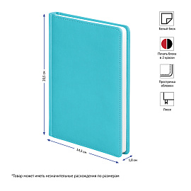 Ежедневник недатированный, А5, 136л., кожзам, OfficeSpace "Winner", бирюзовый