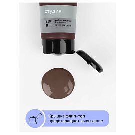 Краска акриловая Гамма Студия умбра жженая 75 мл в тубе