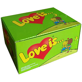 Жевательная резинка Love is..., яблоко-лимон. Цена за 1 жевательную резинку