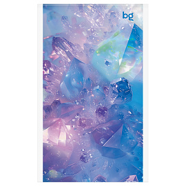 Блокнот А6 32л., на скрепке BG "Flowers and shine", блестки
