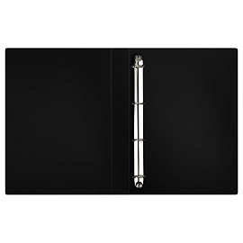 Папка на 4 кольцах СТАММ "Герб" А4, 40мм, 700мкм, пластик, черный