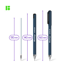 Ручка шариковая Berlingo "Ultra X2" черная, 0,7мм, игольчатый стержень