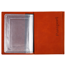 Обложка для автодокументов + паспорт OfficeSpace "AutoFiles", экокожа, терракот