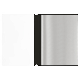 Папка-скоросшиватель с 10 вкладышами СТАММ с перфорацией, А4, 160мкм, пластик, черная