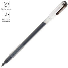 Ручка гелевая OfficeSpace "HC-1" черная, 0,4мм, бесстержневая, игольчатый наконечник