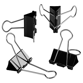 Зажимы для бумаг 32мм, Berlingo, 12шт., черные, картонная коробка фото Зажимы для бумаг 32мм, Berlingo, 12шт., черные, картонная коробка