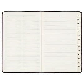 Телефонная книга А5, 80л., кожзам, BG "Reptile. Burgundy", с вырубкой