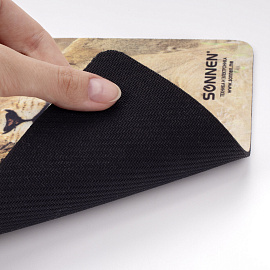 Коврик для мыши SONNEN "LIONS", резина + ткань, 220х180х3 мм, 513310