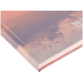 Скетчбук 80л., А5 BG "Розовое небо", 7БЦ, матовая ламинация, розовый блок, 80г/м2