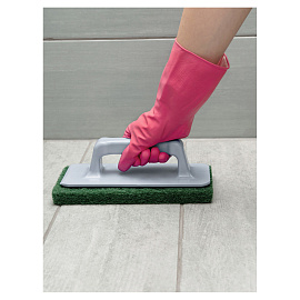 Перчатки КЩС латексные Hq Profiline с хлопковым напылением розовые (размер 8, M, 73582)