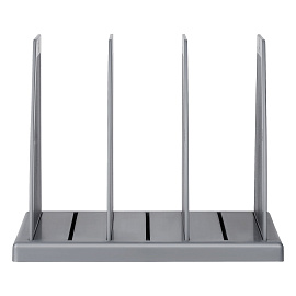 Подставка для журналов и бумаг СТАММ, сборная, 3 отделения, серая