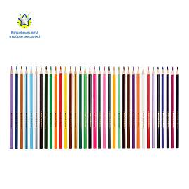 Карандаши цветные Мульти-Пульти "Енот в космосе", 36цв., трехгран., заточен., европодвес