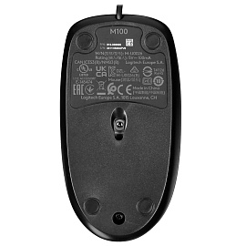 Мышь проводная Logitech M100 черная (910-005003)