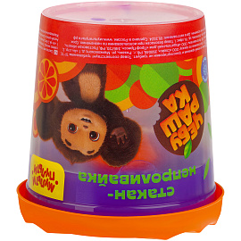 Стакан-непроливайка Мульти-Пульти "Чебурашка" (полный 250мл, до уровня 50мл), с рисунком