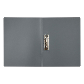 Папка с боковым зажимом СТАММ А4, 14мм, 500мкм, пластик, серая