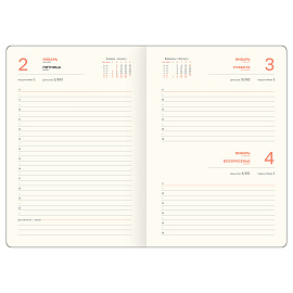 Ежедневник датированный 2026г., А5, 176л., твердый переплет, кожзам Soft touch, BG "Magnet. Vanilla", ванильный, магнитный клапан