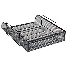 Лоток для бумаг горизонтальный СТАММ, металл, черный