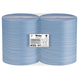 Бумага протирочная VEIRO (Система W1), КОМПЛЕКТ 2 шт., 1000 листов в рулоне, 33х35 см, 2-слойная, Comfort, W202