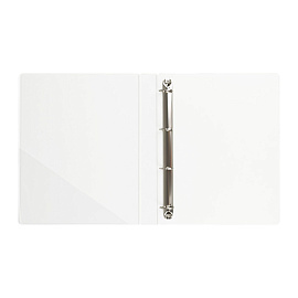 Папка на 4 кольцах OfficeSpace, панорама, А4, 35мм, ПВХ, белая фото Папка на 4 кольцах OfficeSpace, панорама, А4, 35мм, ПВХ, белая