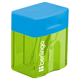 Точилка пластиковая Berlingo "Fuze" 1 отверстие, контейнер, ассорти фото Точилка пластиковая Berlingo "Fuze" 1 отверстие, контейнер, ассорти