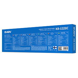Комплект проводной клавиатура и мышь Sven KB-S320C (SV-020613) фото Комплект проводной клавиатура и мышь Sven KB-S320C (SV-020613)