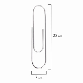 Скрепки ЭКСТРА ОФИСМАГ 28 мм никелированные 100 штук, 271315 фото Скрепки ЭКСТРА ОФИСМАГ 28 мм никелированные 100 штук, 271315