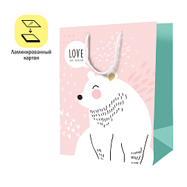Пакет подарочный 18*23*10см ArtSpace "Love you forever", ламинированный