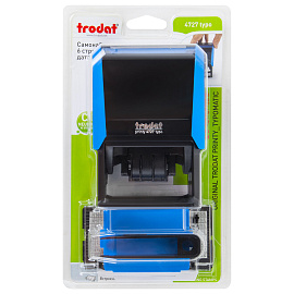 Датер самонаборный, 6 строк+дата, оттиск 60х40 мм, синий, TRODAT 4727, кассы в комплекте, 188617 фото Датер самонаборный, 6 строк+дата, оттиск 60х40 мм, синий, TRODAT 4727, кассы в комплекте, 188617