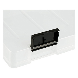 Папка для документов СТАММ А4, 235*310*40мм, пластик., прозрачная, черные защелки