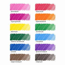 Карандаши цветные BIC Tropicolors 12 карандашей 12 цветов шестигранные