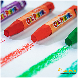 Пастель масляная Crown "ArtStory", 24 цвета, пласт. упаковка