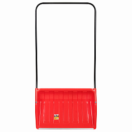 Лопата снеговая СКРЕПЕР 70х47см пластиковый КРАСНЫЙ, алюминиевая планка, рукоятка 110см, СУПЕРПРОЧНЫЙ, первичное сырье, ГРАНДМАСТЕР, 700341