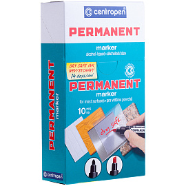 Маркер перманентный CENTROPEN 8510, ЧЕРНЫЙ, круглый наконечник, 2,5 мм, 8510, 5 8510 0112